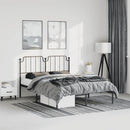 sengeramme med sengegavl 150x200 cm metal sort