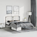 sengeramme med sengegavl 150x200 cm metal sort