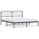 sengeramme med sengegavl 183x213 cm metal sort