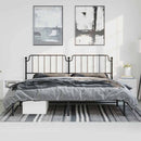 sengeramme med sengegavl 183x213 cm metal sort