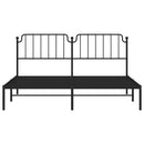 sengeramme med sengegavl 183x213 cm metal sort