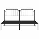 sengeramme med sengegavl 183x213 cm metal sort