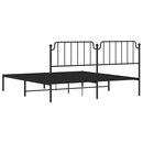 sengeramme med sengegavl 183x213 cm metal sort