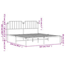 sengeramme med sengegavl 183x213 cm metal sort