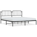 sengeramme med sengegavl 193x203 cm metal sort