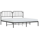 sengeramme med sengegavl 193x203 cm metal sort