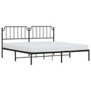 sengeramme med sengegavl 193x203 cm metal sort