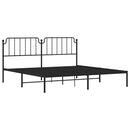 sengeramme med sengegavl 193x203 cm metal sort