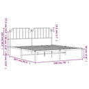 sengeramme med sengegavl 193x203 cm metal sort