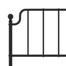 sengeramme med sengegavl og fodgærde 150x200 cm metal sort