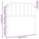udskiftningsgavl 100 cm metal sort