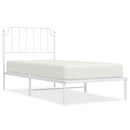 sengeramme med sengegavl 90x200 cm metal hvid