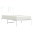 sengeramme med sengegavl 90x200 cm metal hvid