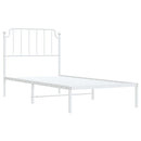 sengeramme med sengegavl 90x200 cm metal hvid