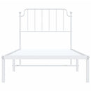 sengeramme med sengegavl 90x200 cm metal hvid