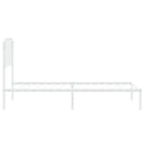 sengeramme med sengegavl 90x200 cm metal hvid