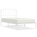 sengeramme med sengegavl 100x190 cm metal hvid