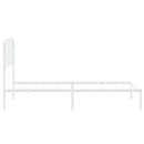 sengeramme med sengegavl 100x190 cm metal hvid