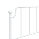 sengeramme med sengegavl 100x190 cm metal hvid