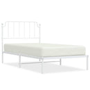 sengeramme med sengegavl 100x200 cm metal hvid