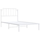 sengeramme med sengegavl 100x200 cm metal hvid