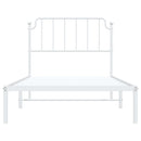 sengeramme med sengegavl 100x200 cm metal hvid