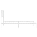 sengeramme med sengegavl 100x200 cm metal hvid