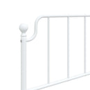 sengeramme med sengegavl 100x200 cm metal hvid