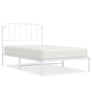 sengeramme med sengegavl 107x203 cm metal hvid