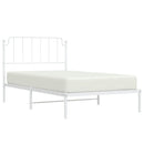 sengeramme med sengegavl 107x203 cm metal hvid