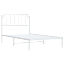 sengeramme med sengegavl 107x203 cm metal hvid
