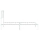 sengeramme med sengegavl 107x203 cm metal hvid