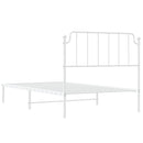 sengeramme med sengegavl 107x203 cm metal hvid