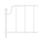 sengeramme med sengegavl 135x190 cm metal hvid