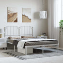 sengeramme med sengegavl 135x190 cm metal hvid