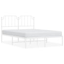 sengeramme med sengegavl 150x200 cm metal hvid