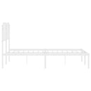 sengeramme med sengegavl 150x200 cm metal hvid