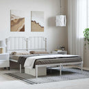 sengeramme med sengegavl 150x200 cm metal hvid
