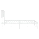 sengeramme med sengegavl 160x200 cm metal hvid