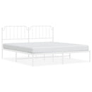 sengeramme med sengegavl 183x213 cm metal hvid