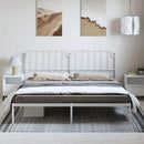 sengeramme med sengegavl 183x213 cm metal hvid