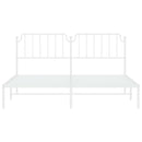 sengeramme med sengegavl 183x213 cm metal hvid