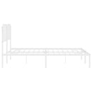 sengeramme med sengegavl 183x213 cm metal hvid