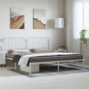 sengeramme med sengegavl 183x213 cm metal hvid