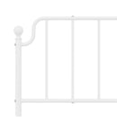 sengeramme med sengegavl 193x203 cm metal hvid