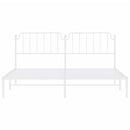 sengeramme med sengegavl 200x200 cm metal hvid