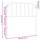 udskiftningsgavl 100 cm metal hvid