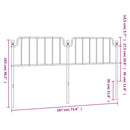 udskiftningsgavl 180 cm metal hvid