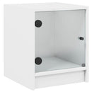 sengeborde 2 stk. med glaslåger 35x37x42 cm hvid