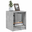 sengeborde 2 stk. med glaslåger 35x37x42 cm betongrå